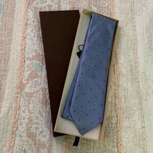 Louis Vuitton Blue Monogram Silk Neck Tie w/ Tag Box Unused